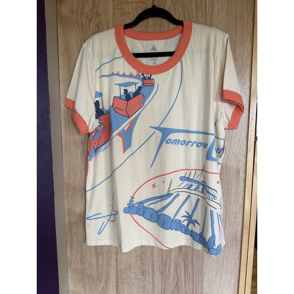 Disney Parks Magic Kingdom Tomorrowland Ringer T Shirt Size XXL NWT!